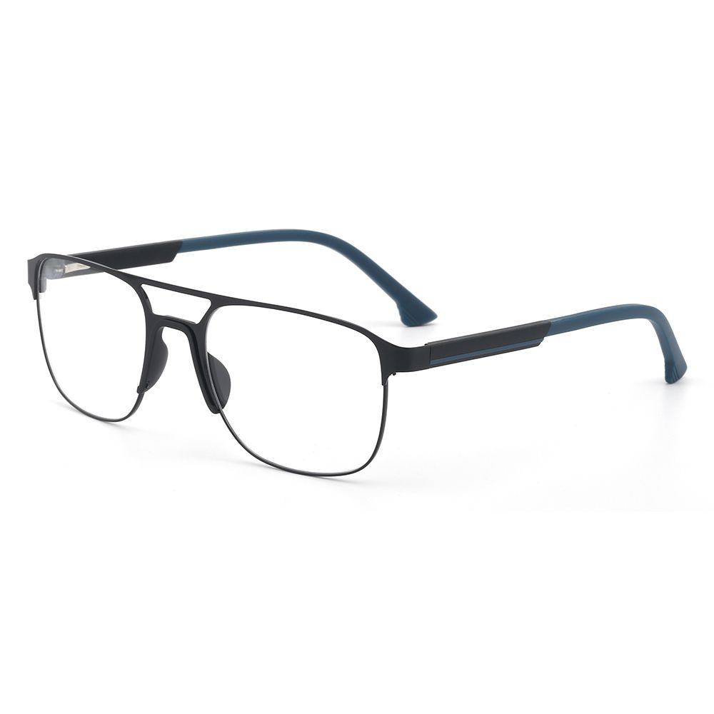 New model double bridge metal optical frame glasses for men women